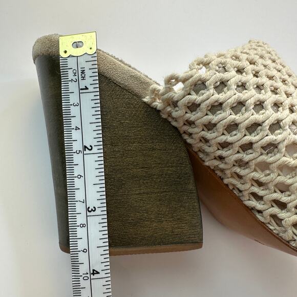 Rachel Comey Reina Woven Crochet Natural Cotton Bully Mules Clogs Size 8 $475 - Picture 15 of 16